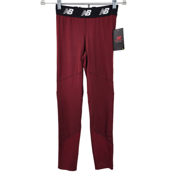 NEW NWT New Balance Dry Red Full Length Base Tights Size Small Training Gym - Picture 1 of 8